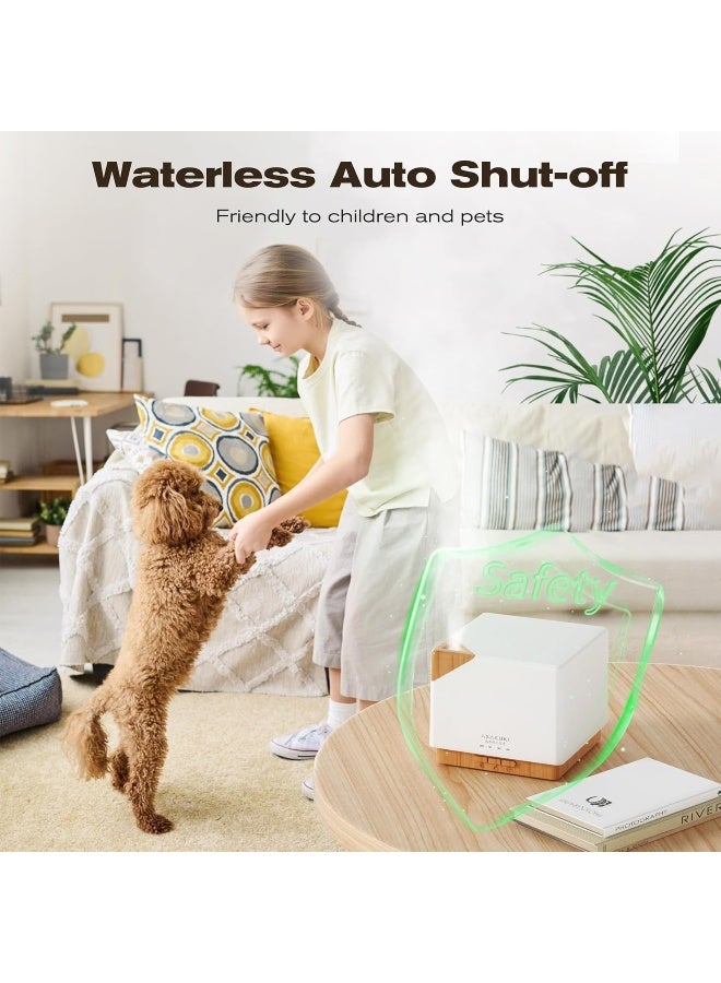 ASAKUKI 2017 700Ml Premium, Essential Oil Diffuser, 5 In 1 Ultrasonic Aromatherapy Fragrant Oil Vaporizer Humidifier, Purifies The Air, Timer And Auto-Off Safety Switch, 7 Led Light Colors - Image 5